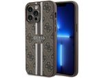 Guess Guhmp15Xp4Rpsw Custodia Rigida Per Iphone 15 Pro Max 6.7 BrąZowy/Marrone 4G Stampata A Strisce Magsafe