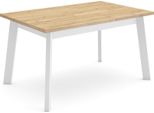 Tavolo Da Pranzo, 140X90X75Cm, Per 6 Persone, Gambe In Legno, Rovere