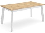 Tavolo Da Pranzo, 167X90X75Cm, Per 8 Persone, Gambe In Legno, Rovere