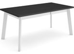 Tavolo Da Pranzo, 167X90X75Cm, Per 8 Persone, Gambe In Legno, Nero