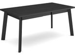 Tavolo Da Pranzo, 167X90X75Cm, Per 8 Persone, Gambe In Legno, Nero