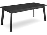 Tavolo Da Pranzo, 194X90X75Cm, Per 10 Persone, Gambe In Legno, Nero