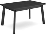 Tavolo Da Pranzo, 140X90X75Cm, Per 6 Persone, Gambe In Legno, Nero
