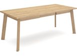 Tavolo Da Pranzo, 194X90X75Cm, Per 10 Persone, Gambe In Legno, Rovere