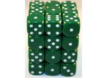 Set Di Cubi Chessex W6X12 Verde Opaco/Bianco