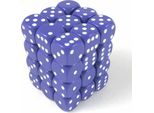 Set Di Cubi Chessex W6X36 Viola Opaco/Bianco