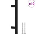 Vidaxl Maniglie Per Mobili 10 Pezzi Nero 96 Mm Acciaio Inox