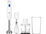 Braun MQ10.202M Frullatore Manuale Multiquick 1 Extra Light Con Caraffa In Acciaio Inox E Sistema Easytwist, Incluso Tritatutto