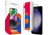 Samsung Galaxy S23, Samsung Galaxy S22 Screenprotector: Accezz Gehard Glas Full Cover Screenprotector Metapplicator - Trasparente