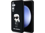 Karl Lagerfeld Klhcs24Ssnikbck S24 S921 Custodia Rigida Czarny/Silicone Nero Ikonik