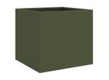 Vidaxl Fioriera Verde Oliva 32X30X29 Cm In Acciaio