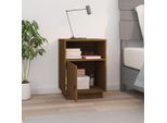 Comodino Marrone Miele 40X34X55 Cm In Legno Di Pino Massiccio