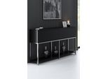 Skye Decor, Lord - Nero, Argento, Mobiletti Da Salotto, Nero, 150 X 80 X 30 Cm