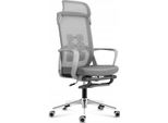 Mark Adler Manager 3.6 | Sedia Ergonomica Da Ufficio Sedia Girevole | Poggiatesta Rimovibile Come Supporto Lombare | Portata 130 Kg | Poggiapiedi | Tessuto | Grigio