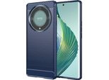 Custodia Carbon Shield Tpu Per Honor Magic5 Lite/X9A/X40 - Blu KP36641