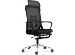 Mark Adler Manager 3.6 | Sedia Ergonomica Da Ufficio Sedia Girevole | Poggiatesta Rimovibile Come Supporto Lombare | Portata 130 Kg | Poggiapiedi | Tessuto | Nero