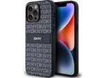 Dkny Dkhcp14Lprthslk Custodia Rigida Per Iphone 14 Pro6.1 Czarny/Nero In Pelle Mono Stripe & Metal Logo