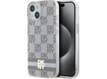 Dkny Dkhmp14Shcptse Custodia Rigida Per Iphone 14 / 15 / 136.1 BeżOwy/Beige Iml Con Motivo Mono A Scacchi E Strisce Stampate Magsafe