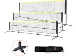Vevor Rete Da Badminton, Rete Da Pallavolo Regolabile In Altezza, 510 X 155 X 103 Cm Rete Da Pickleball Pieghevole, Set Di Reti Da Tennis Portatile E Facile Da Montare Con Pali, Supporto E Borsa Da Trasporto