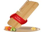 Tagliere In Legno Sostenibile 'Picnic' - Tagliere Per La Colazione In Bambù Con Coltello Per Spuntini Integrato - Tagliere Robusto Per Il Viaggio O Per La Casa Naturale