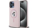 Karl Lagerfeld Klhmp15Lscmkcrhp Iphone 15 Pro 6.1 RóżOwy/Pink Hardcase Silicone Karl & Choupette Magsafe