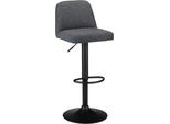 Sedia Da Bar Casa Dolce Liria, 38X45X91-111 Cm, Grigia, Imbottita, Girevole E Regolabile In Altezza, Portata 120 Kg