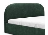 Gutto Letto Imbottito Su Misura Moon Verde Scuro 140X200 Rete A Doghe In Legno Tessuto Boucle Teddy Di Alta Qualità Letto Senza Rete E Contenitore