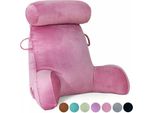 Cuscino Da Lettura Cuscino Da Letto Per Letto E Divano, Per Guardare La Tv, Per Oziare O Come Supporto Per La Schiena, Rosa