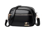 Borsa A Tracolla In Pelle Nera Borsa Spaziosa Da Donna In Ecopelle