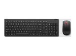 Lenovo Essential Wireless Combo Gen2 | Set Tastiera E Mouse | 2,4 Ghz | Usa | Nero