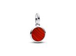 Pandora Me Mini Ciondolo Inciso In Vetro Di Murano Rosso 793389C01