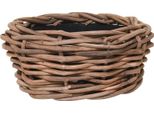 Vivanno Cestino Decorativo In Rattan Bojo Rotondo, Vimini Naturale - 20X40 Cm