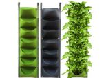 Merco Vertical Grow Bag 7 Fioriere Da Parete In Tessuto Nero Confezione Da 1