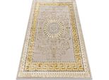 Bliss Z160AZ147 Tappeto Beige Scuro / Oro - Cadre, Greco, Esclusivo, Strutturale Giallo 180X270 Cm