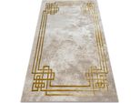 Bliss Z203AZ137 Tappeto Crema / Oro - Cadre, Greco, Moderno, Strutturale Beige 80X150 Cm