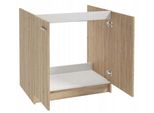Mobile Da Cucina Rovere Sonoma Sotto Lavello 80X50 Verticale