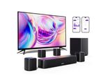 Ultimea Soundbar 7.1Ch Con Subwoofer Per Tv, Sistema Audio Surround Per Home Cinema, Controllo Tramite App, 4 Diffusori Surround, Eq Regolabile, Aura A40