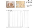 Yuenfong Cancelletto Di Sicurezza Per Porte Senza Foratura, Cancelletto Autochiudente Per Bambini, Apertura Bidirezionale A 180°, Bianco, Larghezza 95-105 Cm