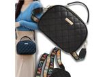 Camerazar Elegante Borsa Tote In Pelle Nera Con Manici E Impunture