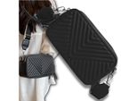 Camerazar Elegante Borsa A Tracolla Da Donna In Pelle Trapuntata Nera