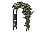 Arco Da Giardino, Struttura In Ferro Al 100%, Facile Da Montare, Nero