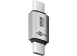 Goobay 74448 Adattatore USB-C™ Dritto, USB4™, Argento - Connettore USB-C™ > Connettore USB-C™