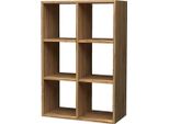 Dmora Libreria Acquaro 25X90X90H Cm Marrone, 4 Ripiani Portata Ripiani 2 Italy