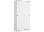 Dmora Guardaroba 2 Ante Abigale 50X204H Cm Bianco Bianco Lucido, Appendiabiti 2 Ante