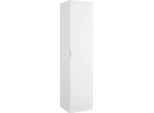Dmora Armadio Multiuso 1 Anta Nxy 52X184H Cm Bianco, Appendiabiti Un'anta