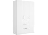 Dmora Guardaroba 3 Ante Anabela 52X135 Cm Bianco Bianco Lucido, Appendiabiti 3 Ante