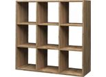 Dmora Libreria Acquaro 25X90X90H Cm Marrone, 6 Ripiani Portata Ripiani 2 Italy