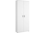 Dmora Armadio Multiuso 2 Ante Arna 35X190H Cm Bianco, 2 Ante Portascope