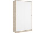 Dmora Guardaroba 2 Ante Alyson 50X204H Cm Bianco Bianco Lucido, Appendiabiti 2 Ante