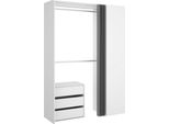 Dmora Guardaroba Grande Annuck 52X205H Cm Bianco, Appendiabiti 5 Vani